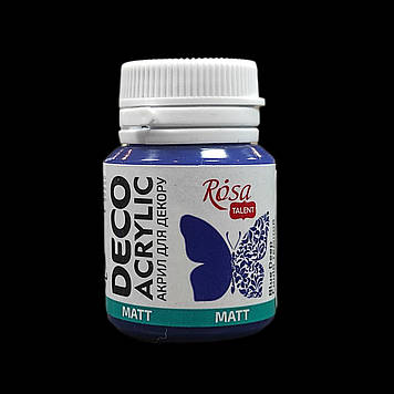 Фарба акрилова матова для декору 20 мл, ROSA Acrylic DECO 24, Темно-синя