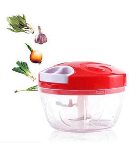 Кухонний блендер механічний ручний маленький 4 ножі BN-098 для кухні, Механічний подрібнювач продуктів