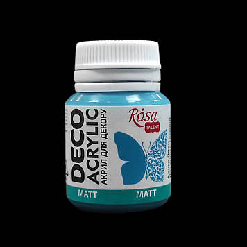 Фарба акрилова матова для декору 20 мл, ROSA Acrylic DECO 25, Темно-лазурна