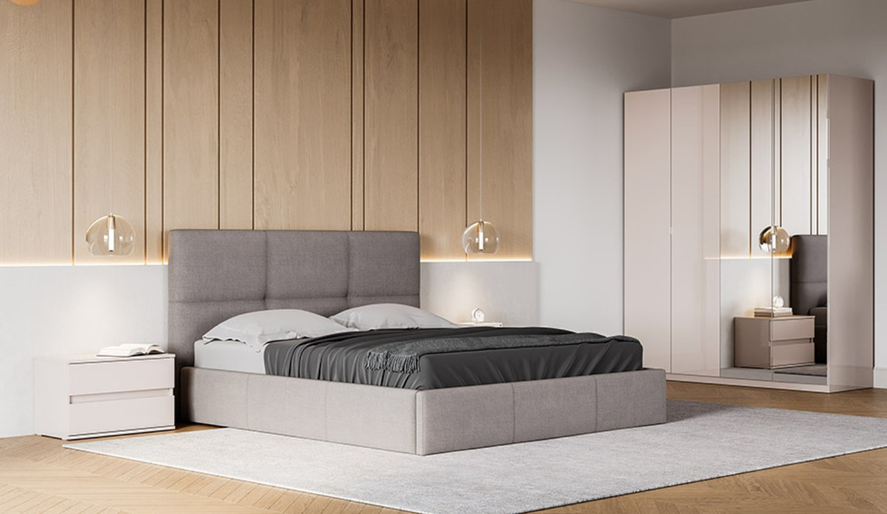 Спальня Лілу Кашемір Лак ( Шафа 1,8, Ліжко 1,6 з підйомним, тумби), фото 1