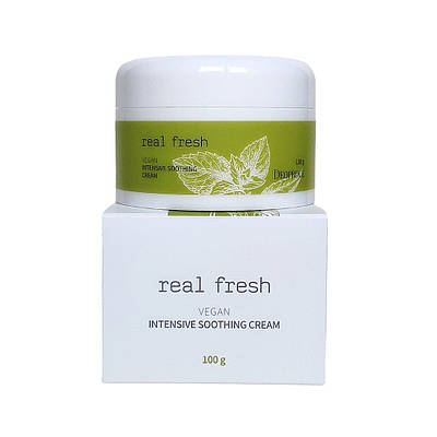 Крем для інтенсивного заспокоєння шкіри обличчя DEOPROCE Real Fresh Vegan Intensive Soothing Cream 100g