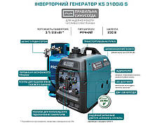 Інверторний газо-бензиновий генератор Konner&Sohnen KS3100iG S, фото 2