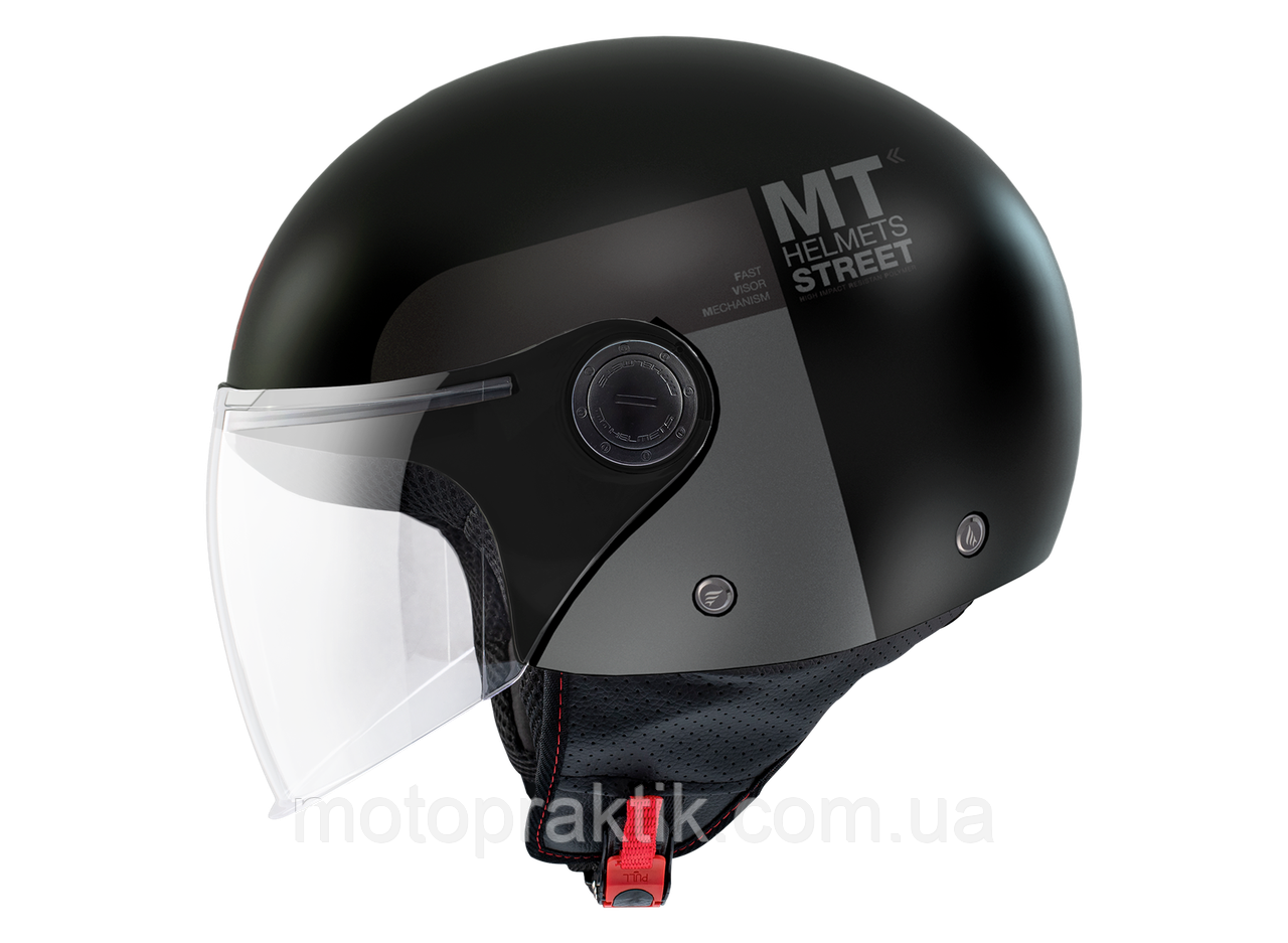 MT Street Inboard D2 Matt Black, XS Мотошолом лицевик