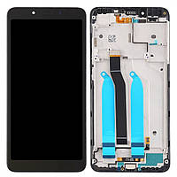 Дисплей для Xiaomi Redmi 6, Redmi 6A с сенсором, с рамкой и датчиком черный ORIGINAL (560610038033)