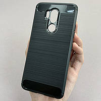 Чохол для LG G7 ThinQ чохол бампер карбон на телефон лдж г7 тхінк кю чорний pls