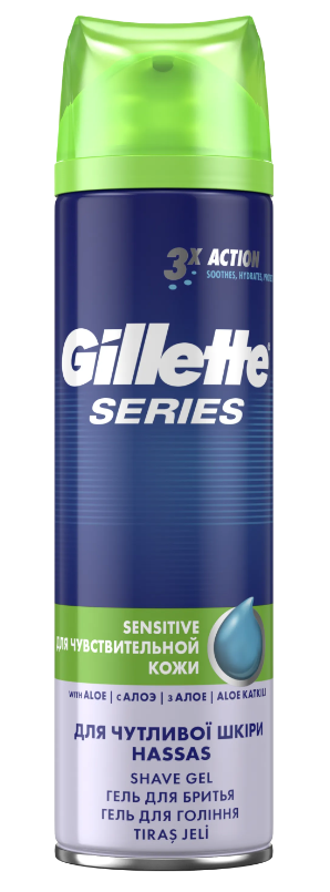 Гель для гоління Gillette Series Sensitive Skin 200 мл