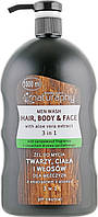 Гель-шампунь для тела и волос с алоэ вера для мужчин Bluxcosmetics Naturaphy Men Wash Hair, Body And Face