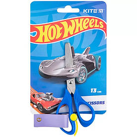 Дитячі ножиці канцелярські Kite Hot Wheels 13 см ергономічні ручки з зворотним механізмом