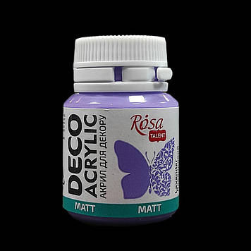 Фарба акрилова матова для декору 20 мл, ROSA Acrylic DECO 35, Лавандова