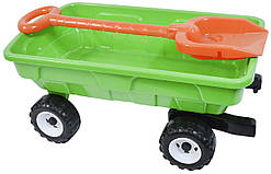 Дитяча іграшка-візок з лопатою Оріон зелена (204)