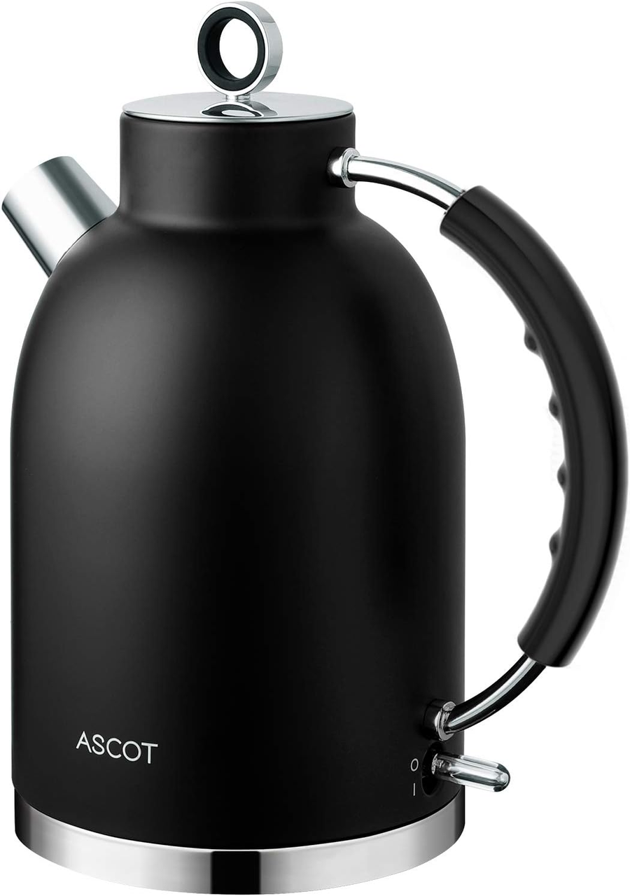 Электрический чайник из нержавеющей стали ASCOT, 1,7 QT, 1500 Вт, без ...