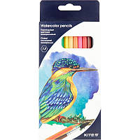 Акварельные карандаши в наборе KITE, 12 цветов, картонный пенал, (K18-1049)