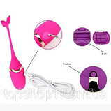 Вібратор вагінальний стимулятор  рибка з пультом, Віброяйце тренажер з хвостиком для вагіни, інтимні іграшки, фото 4