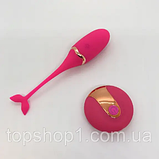 Вібратор вагінальний стимулятор  рибка з пультом, Віброяйце тренажер з хвостиком для вагіни, інтимні іграшки, фото 6