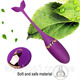 Вібратор вагінальний стимулятор  рибка з пультом, Віброяйце тренажер з хвостиком для вагіни, інтимні іграшки, фото 8