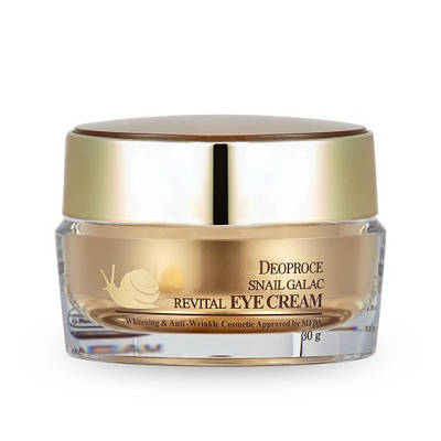 Антивіковий крем для шкіри навколо очей з муцином равлика DEOPROCE Snail Galac Revital Eye Cream 30g