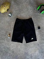 Мужские спортивные шорты Nike черные трикотажные Найк повседневные на лето