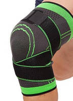 Наколінник бандаж Knee support сіро-салатовий