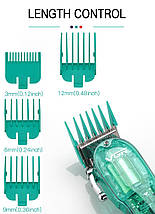 Професійна машинка для стриження VGR Professional Clipper Transparent Green V-660 (20), фото 4