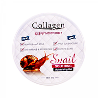 Гель для лица и тела Collagen Snail Soothing Moisturising Gel с коллагеном и муцином улитки, 300 мл