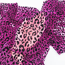 Сітка стрейч з флоком (ягуар) / колір МАЛИНОВИЙ / ціна вказана за 0,5 метра сітки