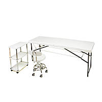 Кушетка Економ Comfort + візок косметологічний + стілець майстра зі спинкою