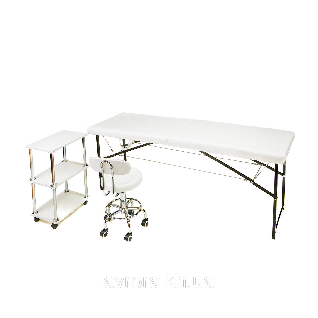 Кушетка Економ Comfort + візок косметологічний + стілець майстра зі спинкою, фото 1