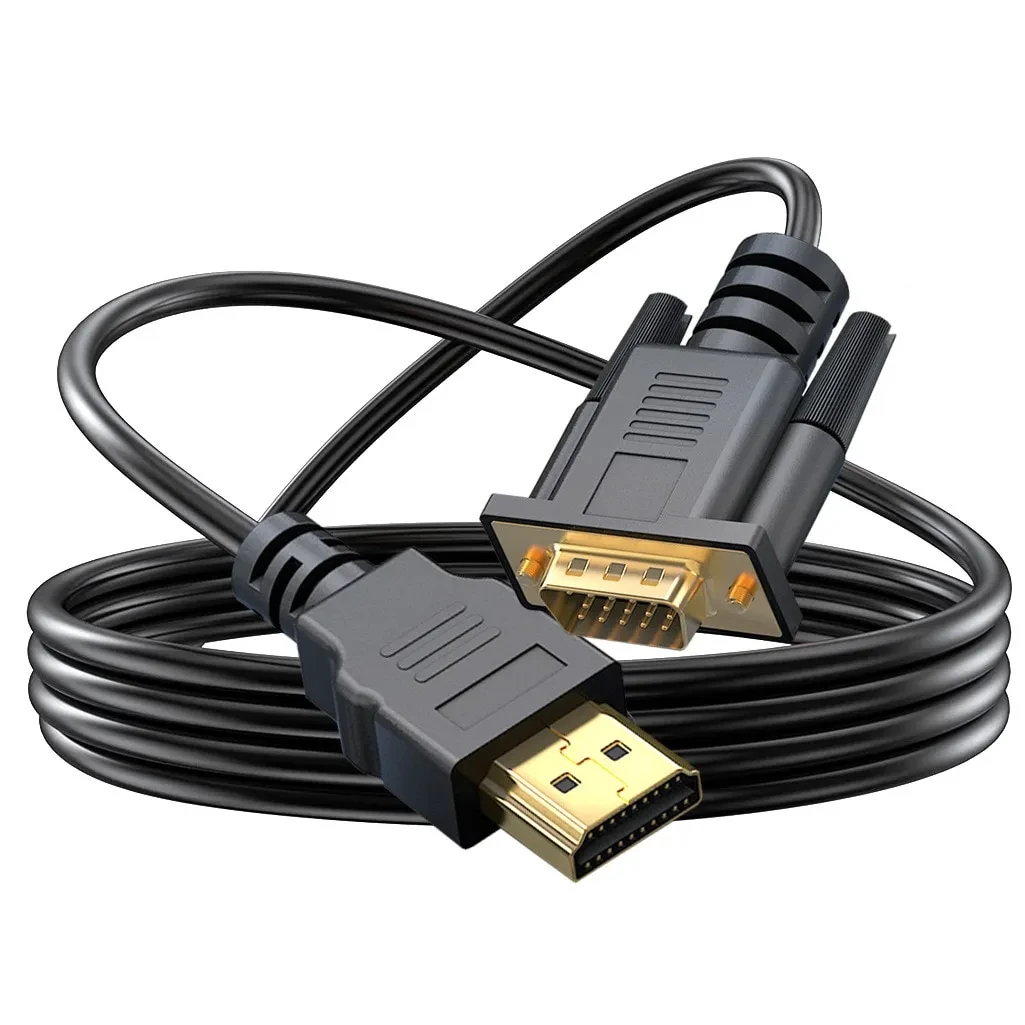 Кабель конвертер HDMI to VGA 1080P 60 Гц HDMI кабель для VGA HDTV to VGA cable 1.8m, фото 1