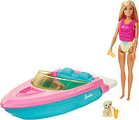 Игоровой набор Катер с куклой Барби и щенком Barbie Doll Boat Playset with Pet Puppy GRG30