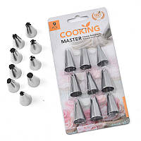 Набір малих кондитерських насадок із 9 шт. для крему, кондитерські насадки для мішків