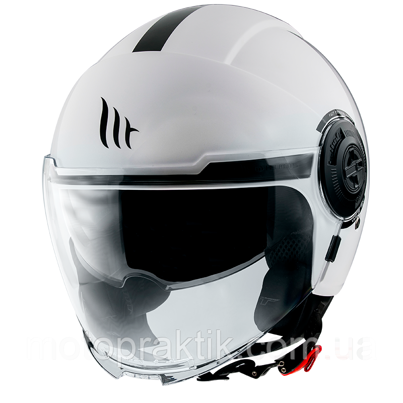 MT Viale SV Solid A0 Gloss White, XXS Мотошолом лицевик з окулярами