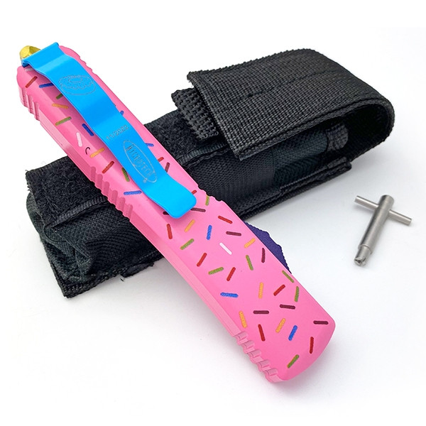 Ніж Microtech Dessert Warrior Ultratech Donut Pink Drop Point