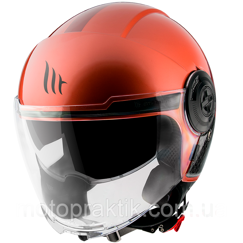 MT Viale SV Break A5 Gloss Red, XXS Мотошолом лицевик з окулярами