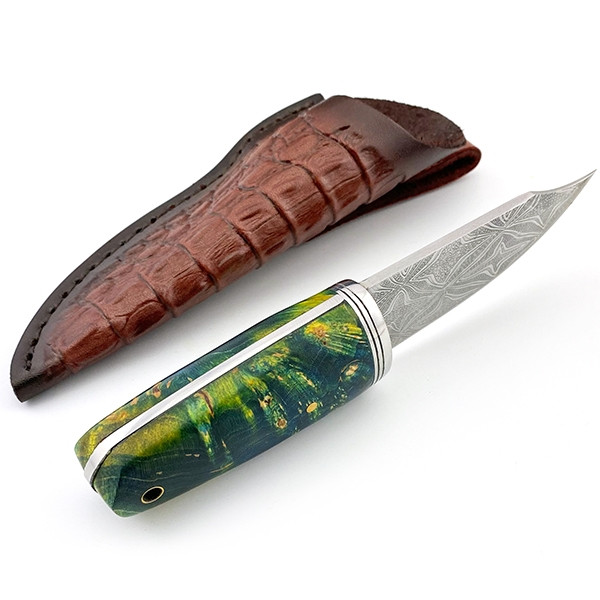 Ніж Damascus Colorful Fixed Clip-Point