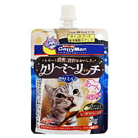 Жидкое лакомство для кошек CattyMan (КэттиМэн) Creamy Milk сливочное пюре с молоком 70 г