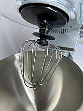 Кухонний тестоміс міксер планетарний Royalty Line RL — PKM1600W, 6L, Silver, фото 6