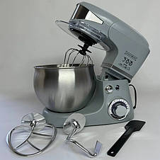 Кухонний тестоміс міксер планетарний Royalty Line RL — PKM1600W, 6L, Silver, фото 4