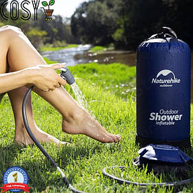 Душ кемпінговий, туристичний для використання в польових умовах Naturehike NH17L101-D, блакитний