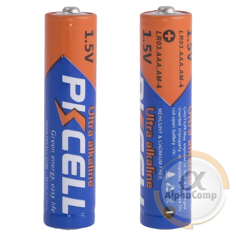 Батарейка ААА 1.5v PKCELL 2 шт (сольова блістер)