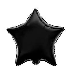 Повітряна куля "Зірка" Ø - 25 см., колір - чорний