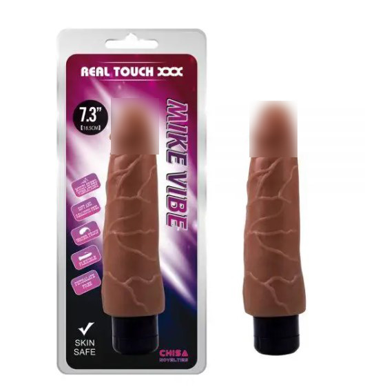 Коричневий мультишвидкісний вібратор Mike Vibe, фото 1