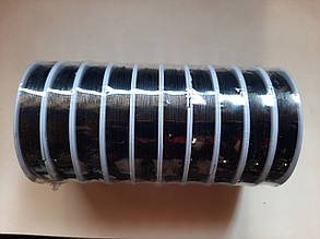 Декоративний ювелірний трос упаковка 10 бобін 0,45 мм/56 м чорний