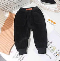 Детские штаны для деток рр 90-130 Теплые штаны для девочек Черные штаны