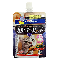 Жидкое лакомство для кошек CattyMan (КэттиМэн) Creamy Bonito сливочное пюре с макрелью 70 г