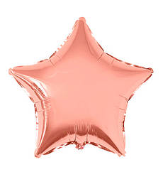 Повітряна куля "Зірка" Ø - 25 см., колір - рожеве золото