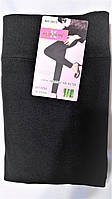 Теплі зимові жіночі чорні лосини гамаші на хутрі без манжета-гумки, батали, розмір 54-60