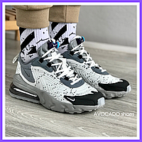 Кроссовки мужские Nike Air Max 270 React Travis Scott / Найк аир макс 270 Реакт Тревис Скотт серые