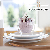 Набір склянок з подвійними стінками для американо, еспресо 150мл Cooking House buuba  8шт, склянка з подвійним дном, фото 5