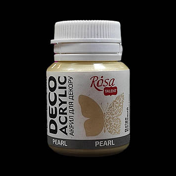 Фарба акрилова для декору 20 мл, перламутр, ROSA Acrylic DECO 71, Бежева