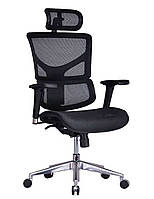 EXPERT SAIL NEW - Эргономичное кресло, Черный, Компьютерное, Игровое, Геймерское, Сетка, Крестовина алюминий,